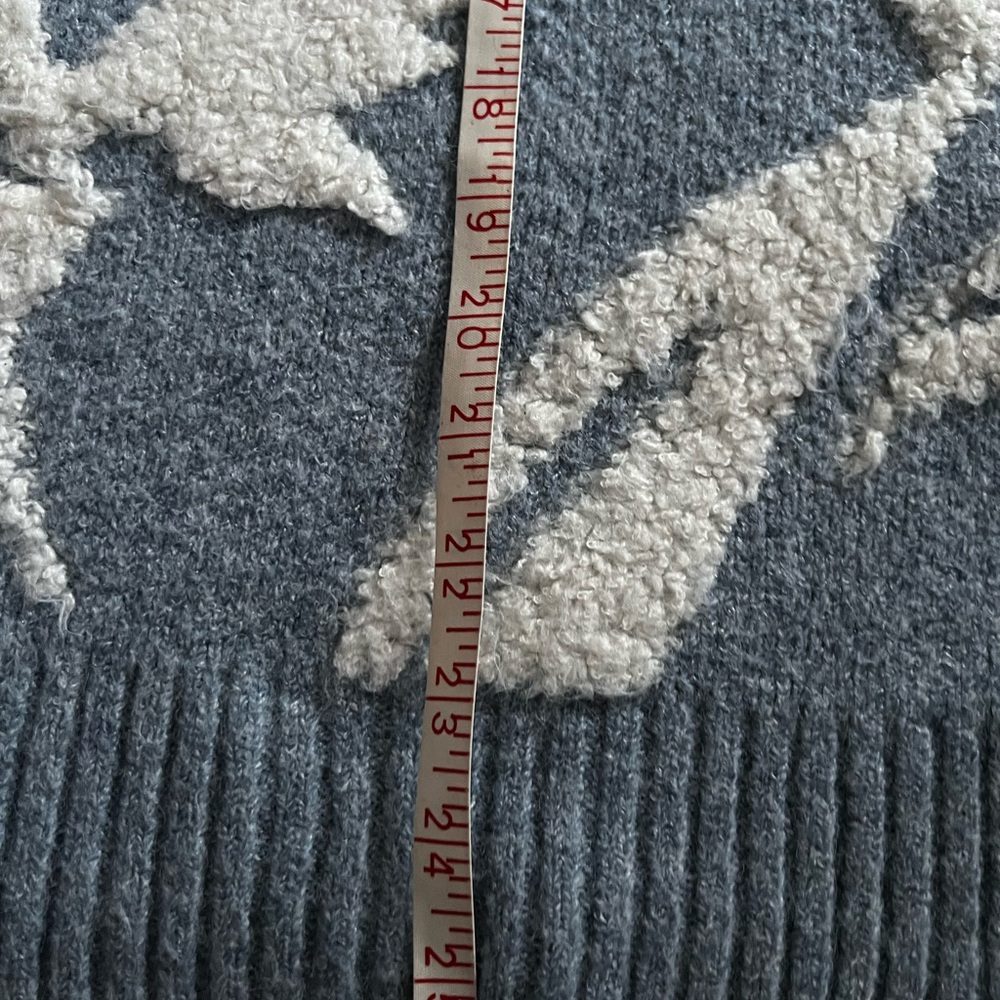 Cynthia Rowley  Blue and White Floral Sweater - Picture 5 of 7